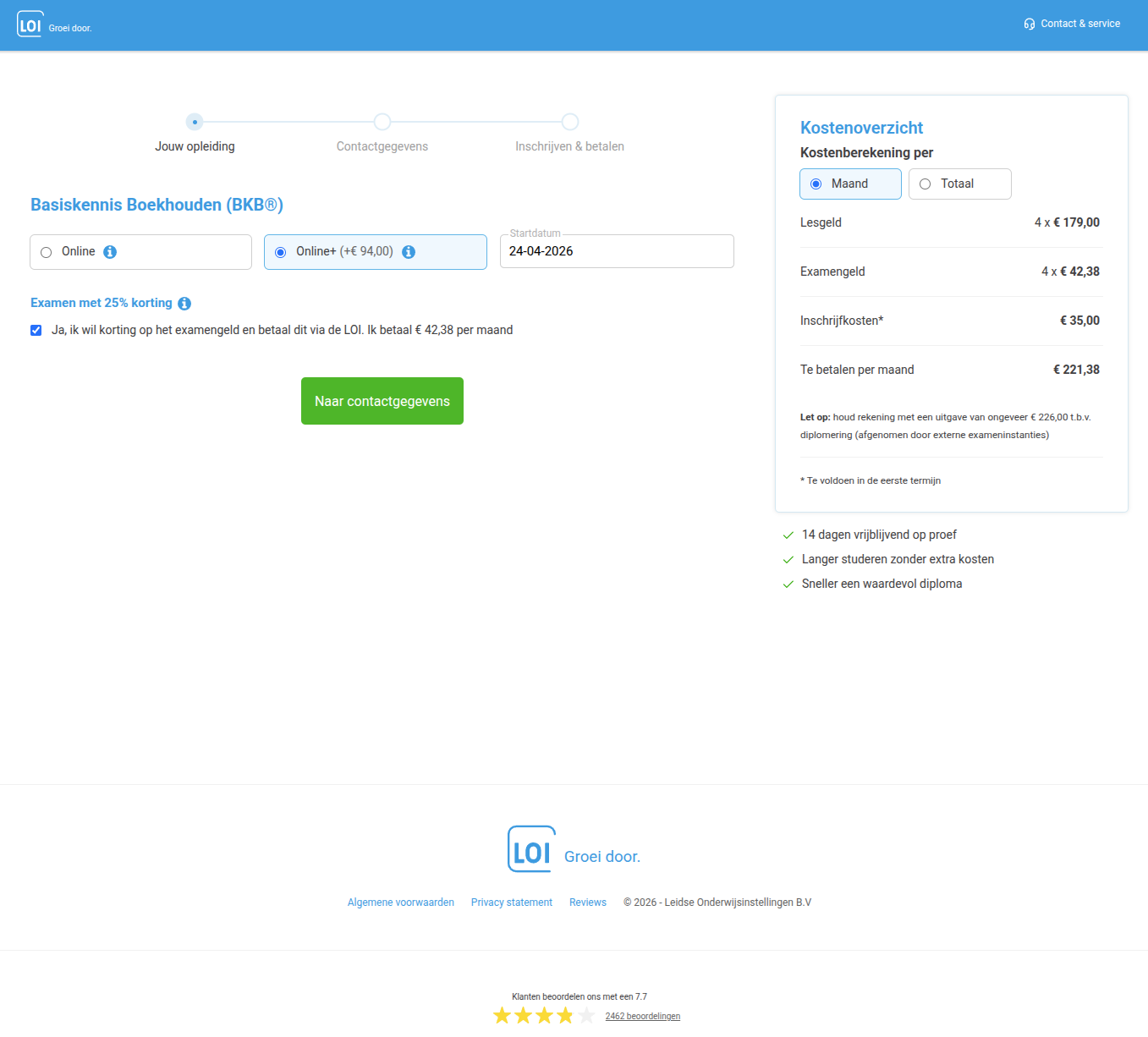 React-gedreven checkout met stap-flow